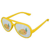 Niedlich Kawaii Smiling Mango Partybrille (Schrägansicht)