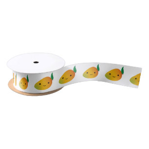 Niedlich Kawaii Smiling Mango Satinband