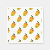 Niedlich Kawaii Smiling Mango Serviette (Vorderseite)