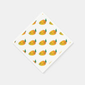Niedlich Kawaii Smiling Mango Serviette (Ecke)