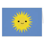 Niedlich Kawaii Smiling Sun (Vorderseite (Horizontal))
