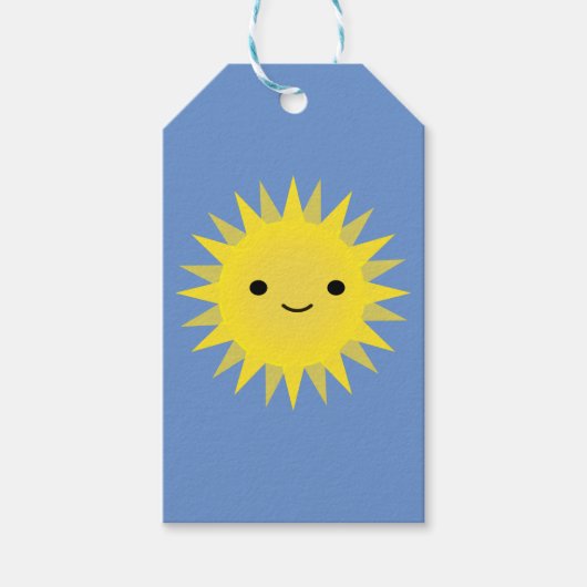 Niedlich Kawaii Smiling Sun Geschenkanhänger (Vorderseite)