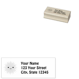 Niedlich Kawaii Smiling Sun Gummistempel