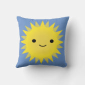 Niedlich Kawaii Smiling Sun Kissen (Rückseite)