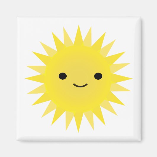 Niedlich Kawaii Smiling Sun Magnet (Vorne)