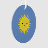 Niedlich Kawaii Smiling Sun Ornament (Vorderseite)