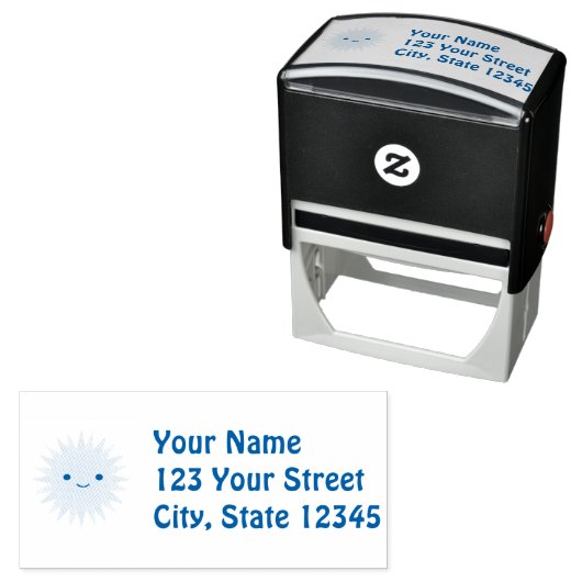 Niedlich Kawaii Smiling Sun Rubber Briefmarke Permastempel (Beispiel)