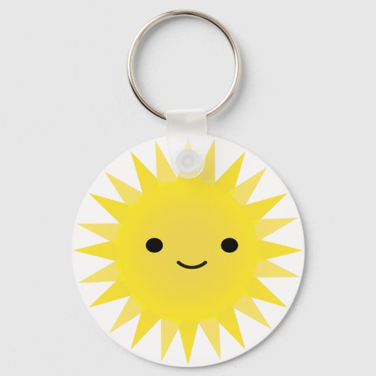 Niedlich Kawaii Smiling Sun Schlüsselanhänger (Vorderseite)