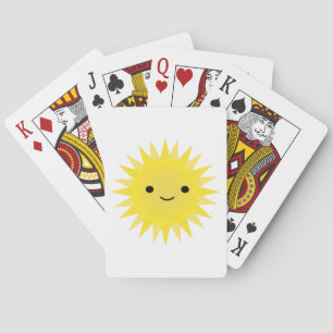 Niedlich Kawaii Smiling Sun Spielkarten