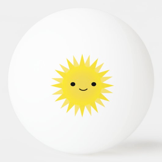 Niedlich Kawaii Smiling Sun Tischtennisball (Vorderseite)