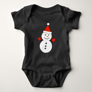 Niedlich Kawaii Snowman Baby Strampler