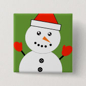 Niedlich Kawaii Snowman Button (Vorderseite)