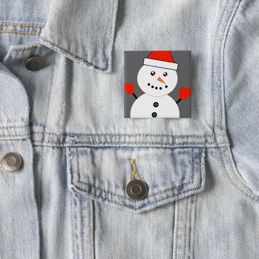 Niedlich Kawaii Snowman Button (Beispiel)