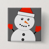 Niedlich Kawaii Snowman Button (Vorderseite)