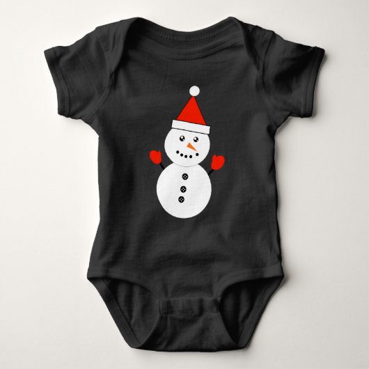 Niedlich Kawaii Snowman Cami Baby Strampler (Vorderseite)