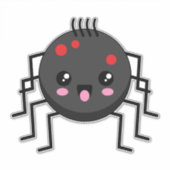 Niedlich Kawaii Spider Aufkleber (Vorderseite)