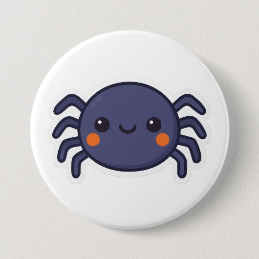 Niedlich Kawaii Spider Button (Vorderseite)