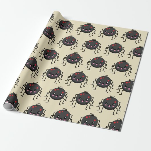 Niedlich Kawaii Spider Geschenkpapier (Ungerollt)