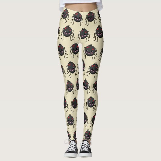 Niedlich Kawaii Spider Leggings (Vorderseite)