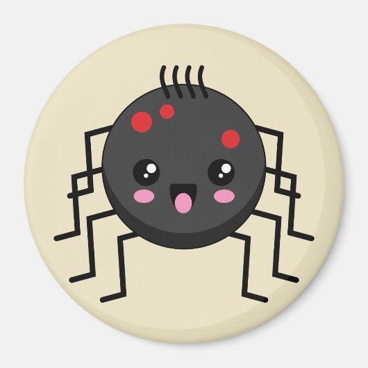 Niedlich Kawaii Spider Magnet (Vorne)