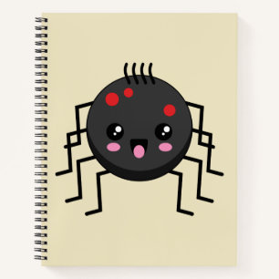 Niedlich Kawaii Spider Notizblock