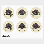 Niedlich Kawaii Spider Runder Aufkleber (Blatt)