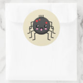Niedlich Kawaii Spider Runder Aufkleber (Tasche)
