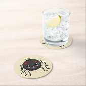 Niedlich Kawaii Spider Runder Pappuntersetzer (Vor Ort)