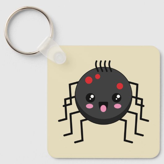 Niedlich Kawaii Spider Schlüsselanhänger (Vorderseite)