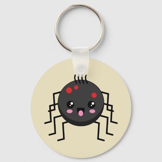 Niedlich Kawaii Spider Schlüsselanhänger (Vorderseite)