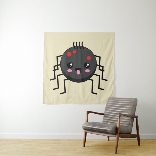Niedlich Kawaii Spider Wandteppich (Beispiel)
