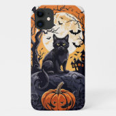 Niedlich Kawaii Spooky Halloween Black Cat Ghost Case-Mate iPhone Hülle (Rückseite)