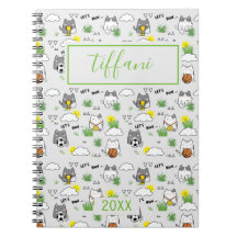 Niedlich Kawaii Sporty Cats Notebook
