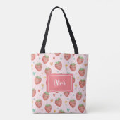 Niedlich Kawaii Strawberries Girls' Tasche (Rückseite)