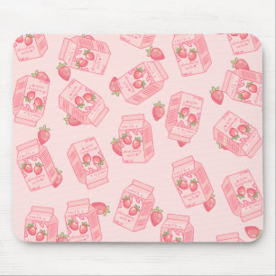 Niedlich Kawaii Strawberry Milk Cartoon Mouse Pad Mousepad