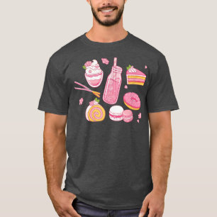 Niedlich Kawaii Strawberry Milk Japanisch Anime Ae T-Shirt