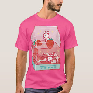 Niedlich Kawaii Strawberry Milk Japanisch  T-Shirt