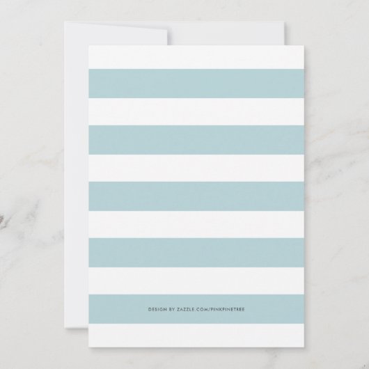 Niedlich Kawaii Succulent Boy Blue Baby Dusche Ein Einladung (Rückseite)