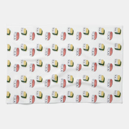 Niedlich Kawaii Sushi Japanischer Charakter der Sp Geschirrtuch