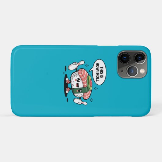 Niedlich Kawaii Sushi mit Bowling-Buttonen Case-Mate iPhone Hülle (Rückseite (Horizontal))