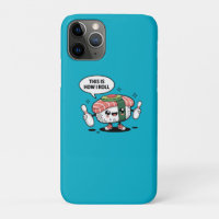 Niedlich Kawaii Sushi mit Bowling-Buttonen