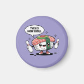 Niedlich Kawaii Sushi mit Bowling-Buttonen Magnet (Vorne)