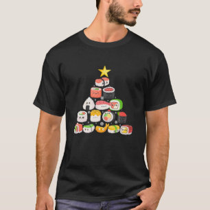 Niedlich Kawaii Sushi Weihnachtsbaum Salmon Maki J T-Shirt