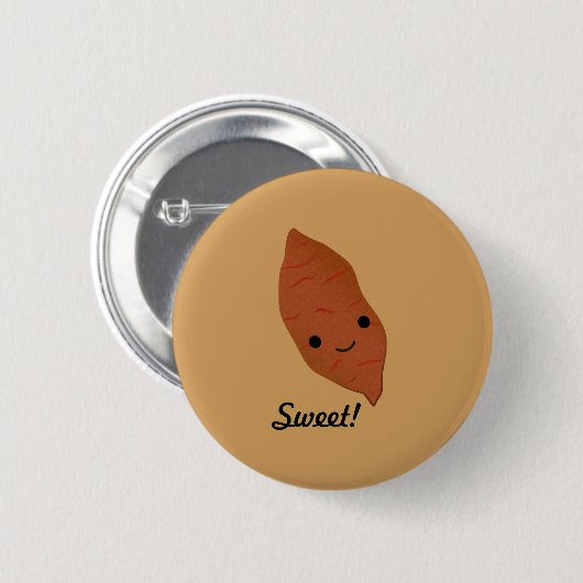 Niedlich Kawaii Sweet Potato Button (Vorne & Hinten)
