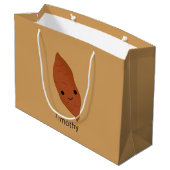 Niedlich Kawaii Sweet Potato Große Geschenktüte (Rückseite Schrägansicht)
