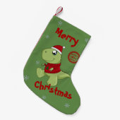 Niedlich Kawaii T-Rex - Chrismtas Kleiner Weihnachtsstrumpf (Vorderansicht (hängend))