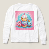Niedlich Kawaii. T-Shirt (Design Rückseite)