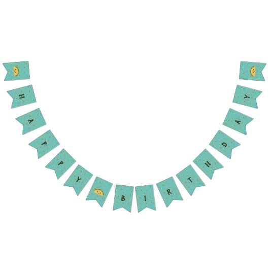 Niedlich Kawaii Taco Happy Birthday Wimpelkette (Alle)