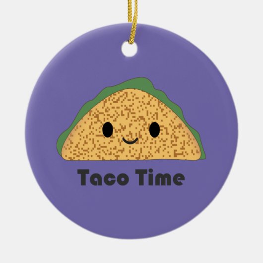 Niedlich Kawaii Taco Time Taco Keramik Ornament (Vorne)