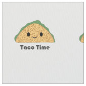 Niedlich Kawaii Taco Time Taco Stoff (Nahaufnahme)
